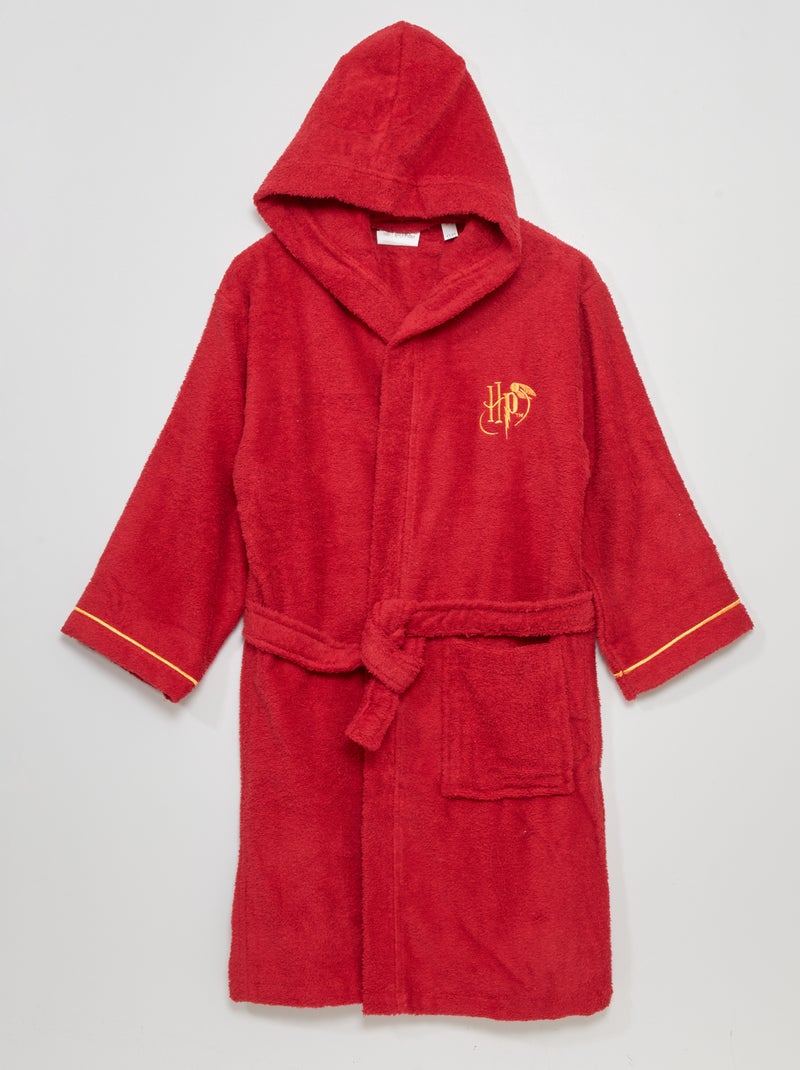 Peignoir avec capuche 'Harry Potter' bordeaux - Kiabi