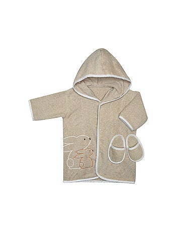 PEIGNOIR AVEC MULES MITCHEL EPONGE BEBE