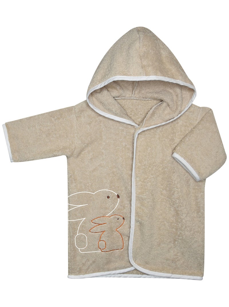 PEIGNOIR AVEC MULES MITCHEL EPONGE BEBE Beige - Kiabi
