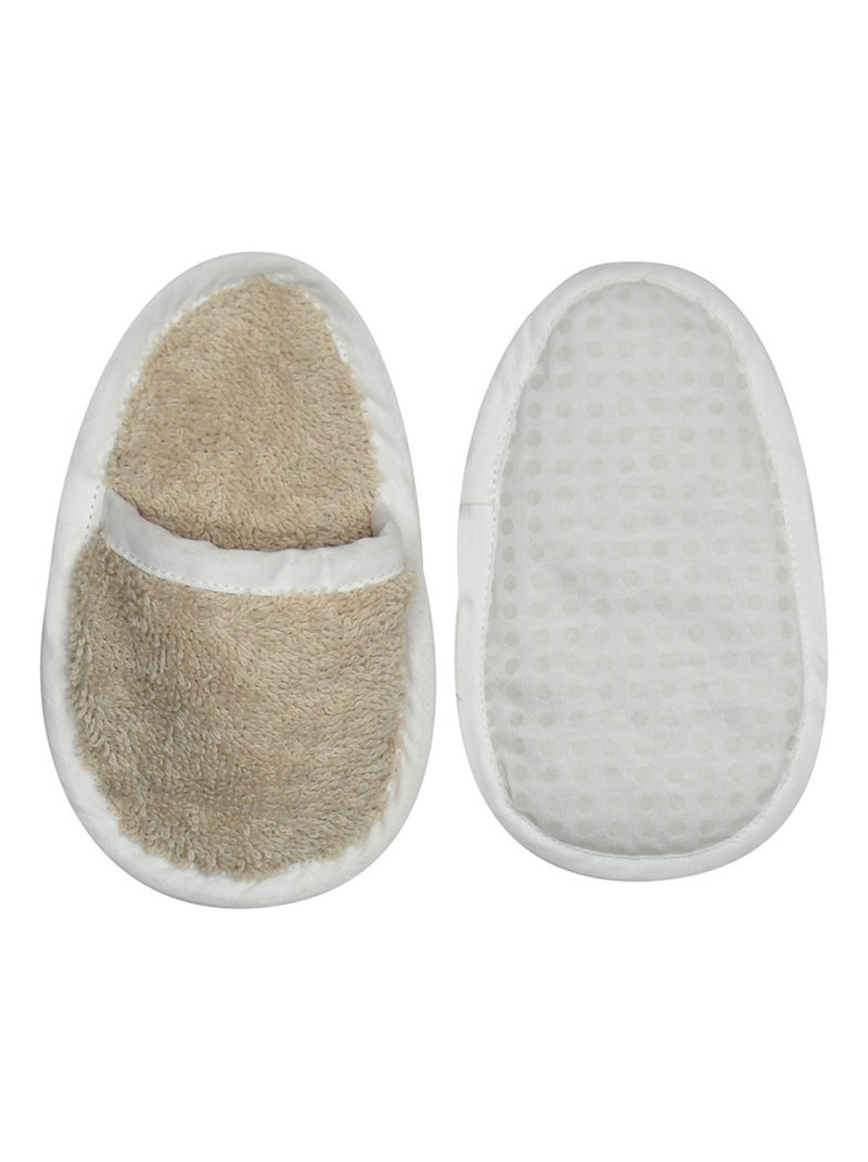 PEIGNOIR AVEC MULES MITCHEL EPONGE BEBE Beige - Kiabi