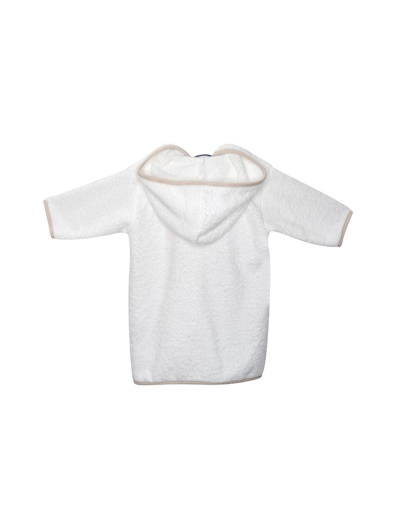 Peignoir avec mules Paolo en éponge Blanc - Kiabi
