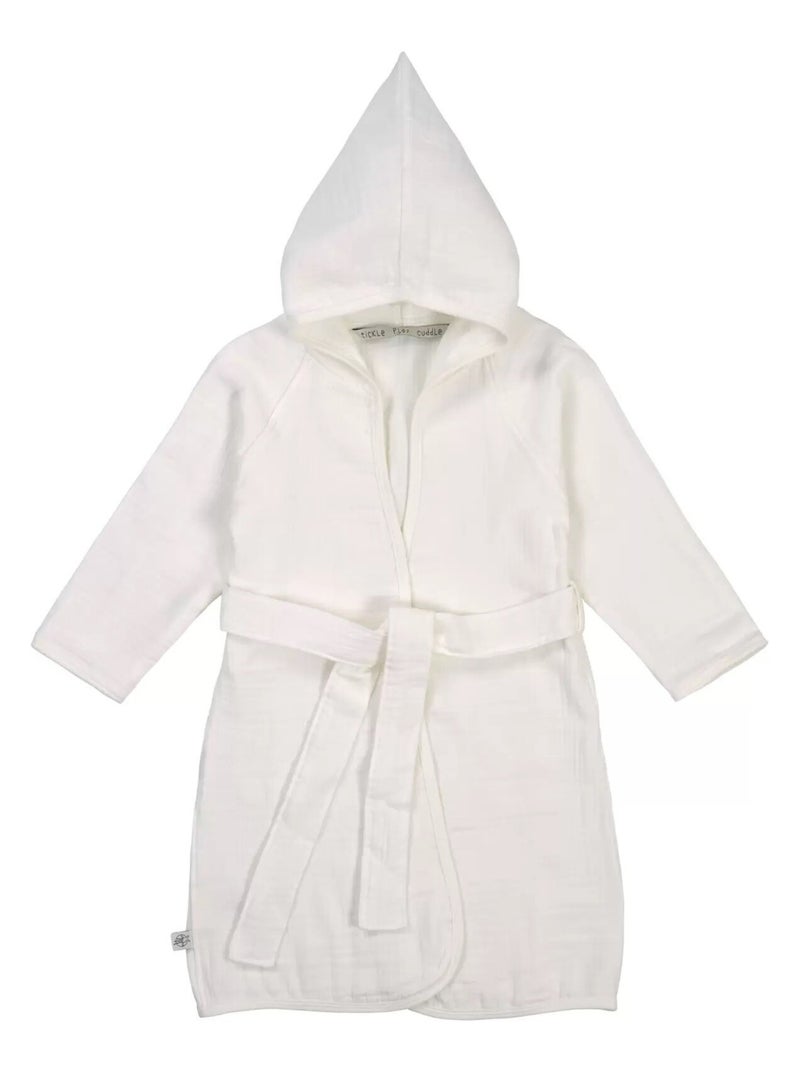 Peignoir Bébé - Gaze de Coton - 100 % Coton Blanc - Kiabi