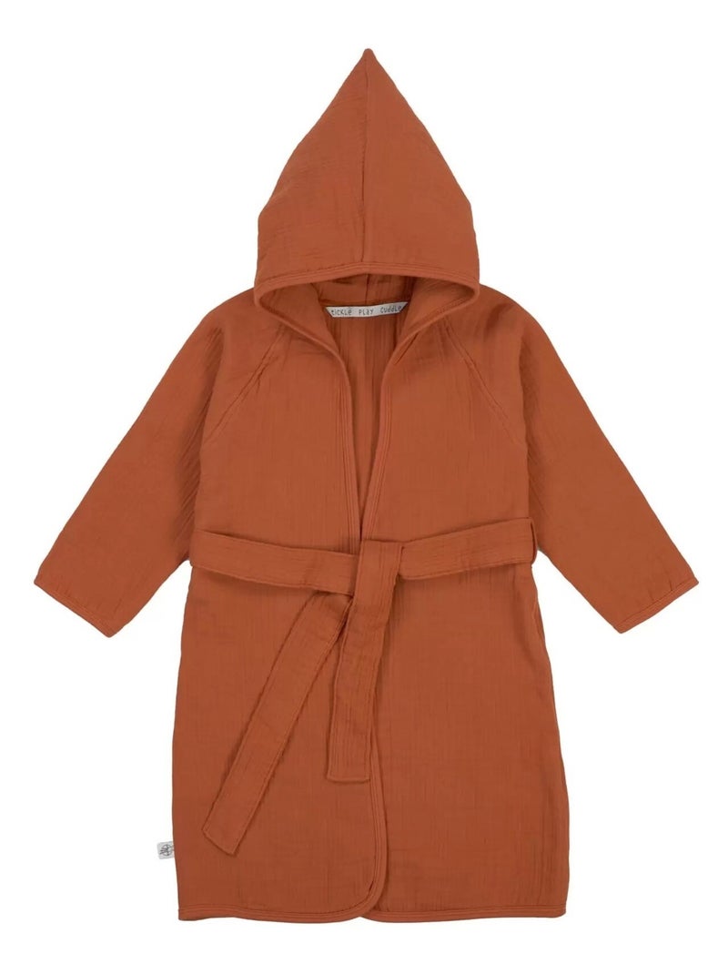 Peignoir Bébé - Gaze de Coton - 100 % Coton Terracotta - Kiabi