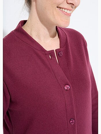 Peignoir boutonné court maille milano - Afibel