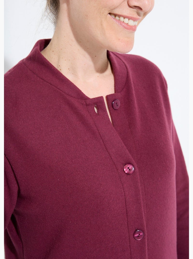 Peignoir boutonné court maille milano - Afibel Bordeaux - Kiabi