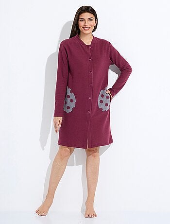 Peignoir boutonné court maille milano