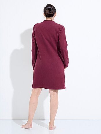 Peignoir boutonné court maille milano