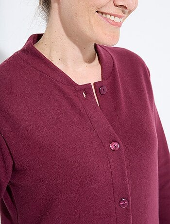 Peignoir boutonné court maille milano