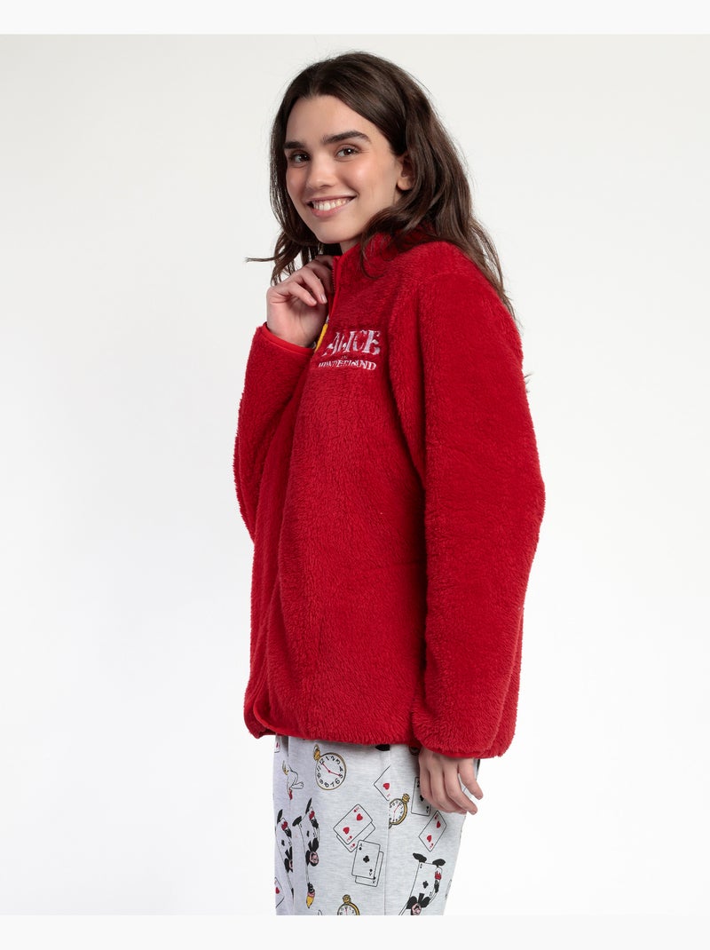 Peignoir chaud à manches longues Alice pour femme Disney Rouge - Kiabi