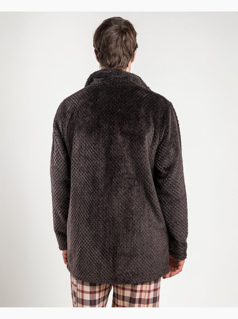 Peignoir chaud à manches longues Celsius pour homme LOIS Marron - Kiabi