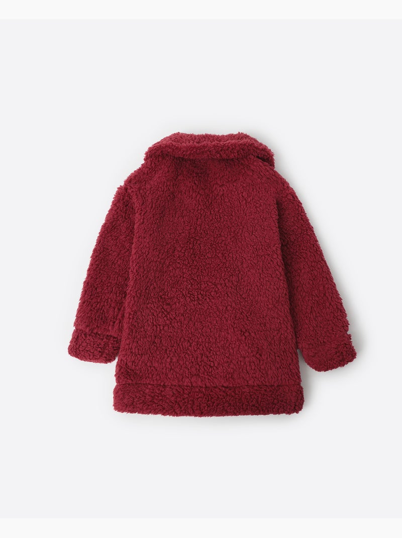 Peignoir chaud à manches longues Disney Minnie Mouse pour fille Bordeaux - Kiabi