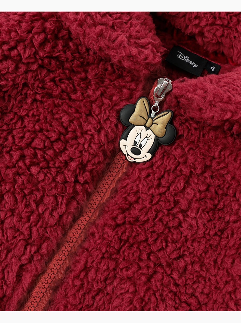 Peignoir chaud à manches longues Disney Minnie Mouse pour fille Bordeaux - Kiabi