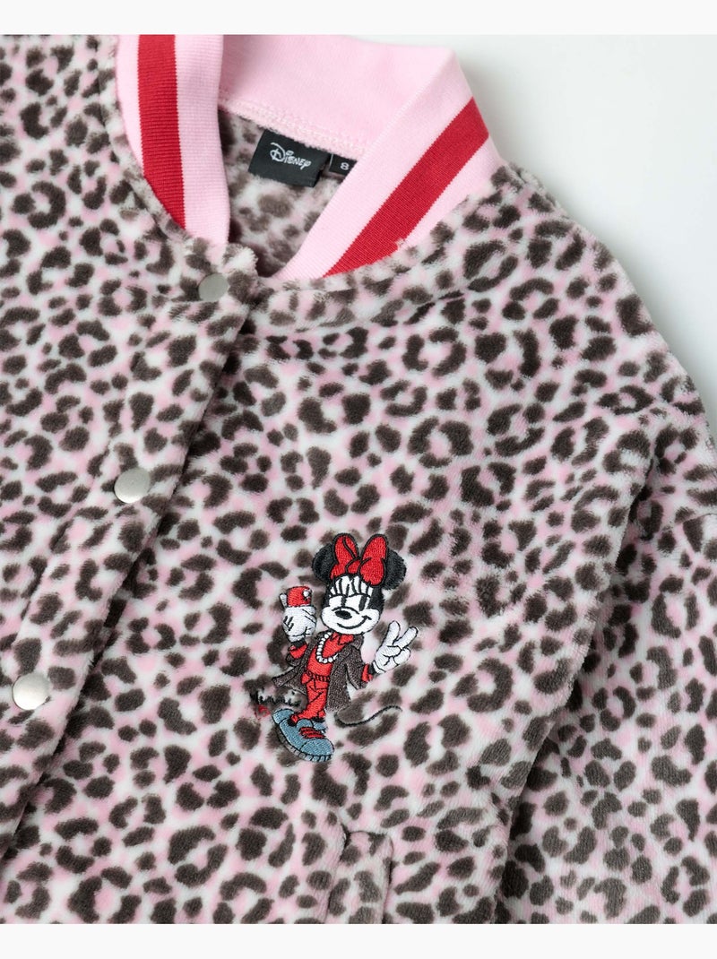 Peignoir chaud à manches longues Disney Minnie Skin pour filles Noir/Skin - Kiabi