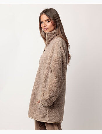 Peignoir chaud à manches longues en sherpa pour femme ADMAS CLASSIC