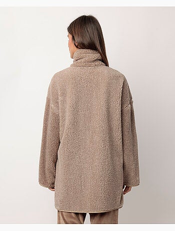 Peignoir chaud à manches longues en sherpa pour femme ADMAS CLASSIC