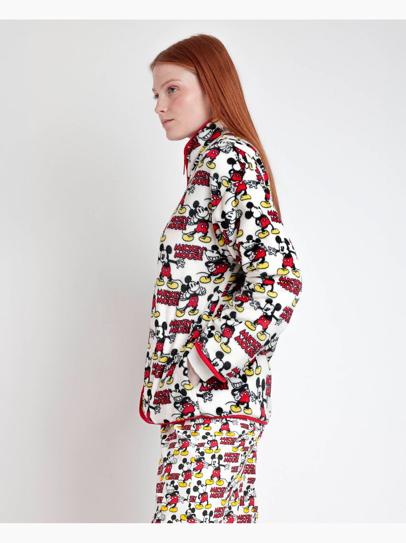 Peignoir chaud à manches longues Mickey pour femme de Disney Rouge - Kiabi