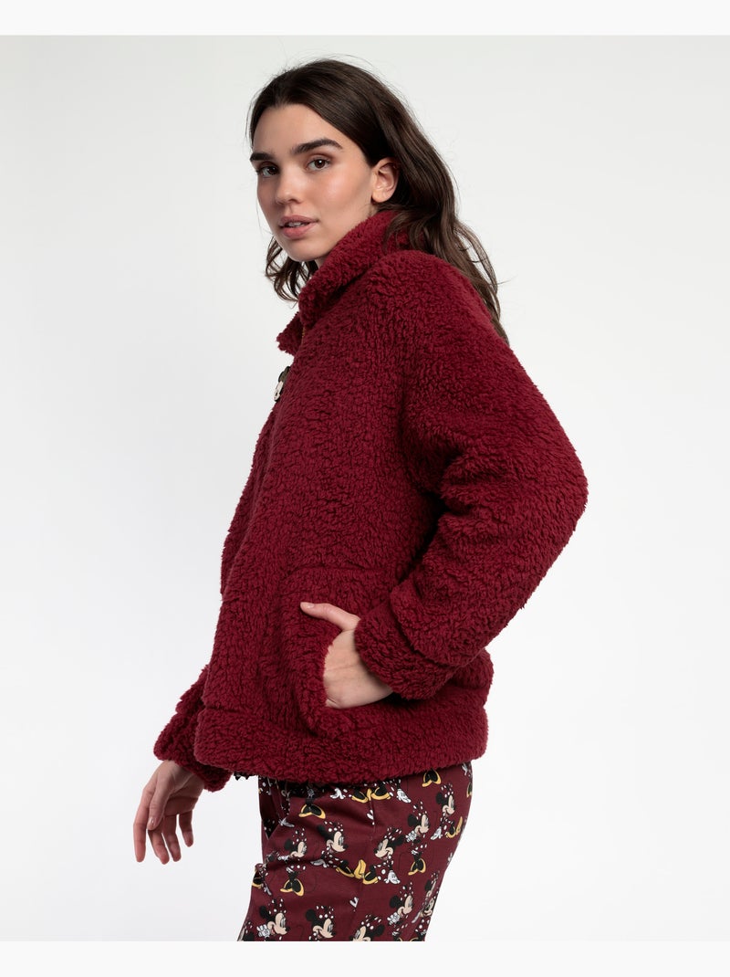 Peignoir chaud à manches longues Minnie Mouse pour femme DISNEY Bordeaux - Kiabi