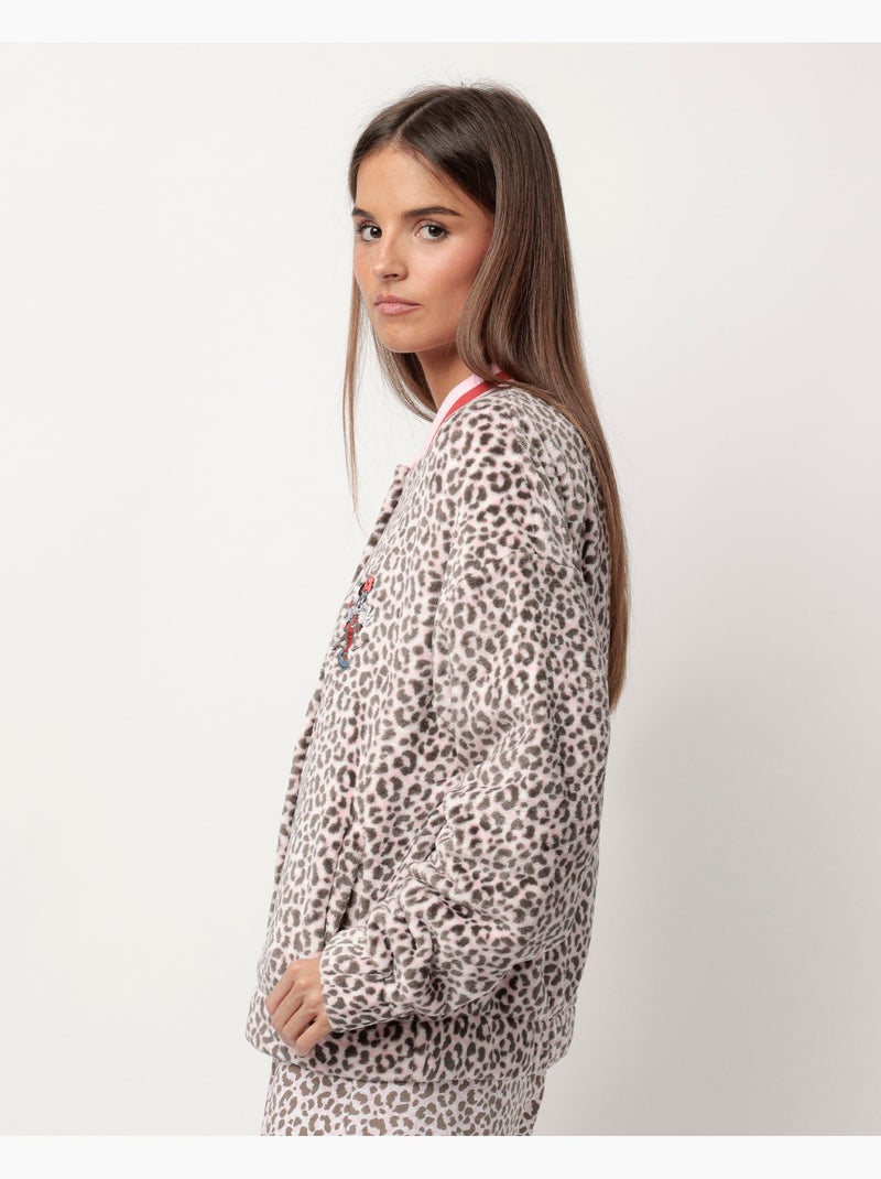 Peignoir chaud à manches longues Minnie Skin pour femme Disney Noir/Skin - Kiabi