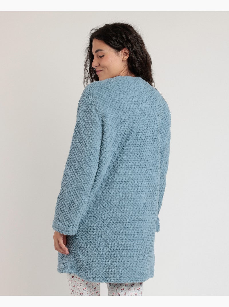 Peignoir chaud à manches longues pour femme ADMAS GARDEN > Bleu - Kiabi