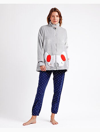 Peignoir chaud à manches longues pour femme ADMAS Good Morning Mouse