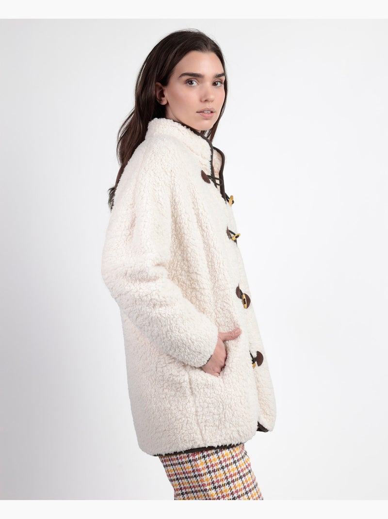 Peignoir chaud à manches longues pour femme ADMAS Lou Lou Returns Beige - Kiabi