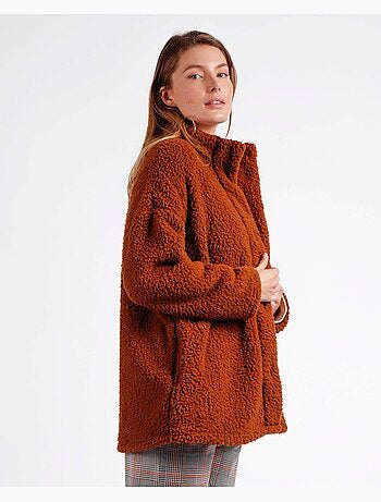 Peignoir chaud à manches longues pour femme ADMAS motif chiot