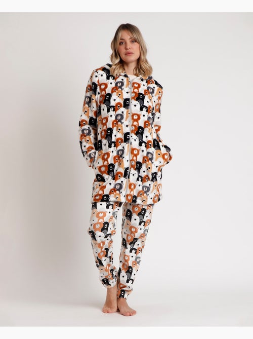 Peignoir chaud à manches longues pour femme ADMAS motif ours - Kiabi Peignoir chaud à manches longues pour femme ADMAS motif ours - Kiabi