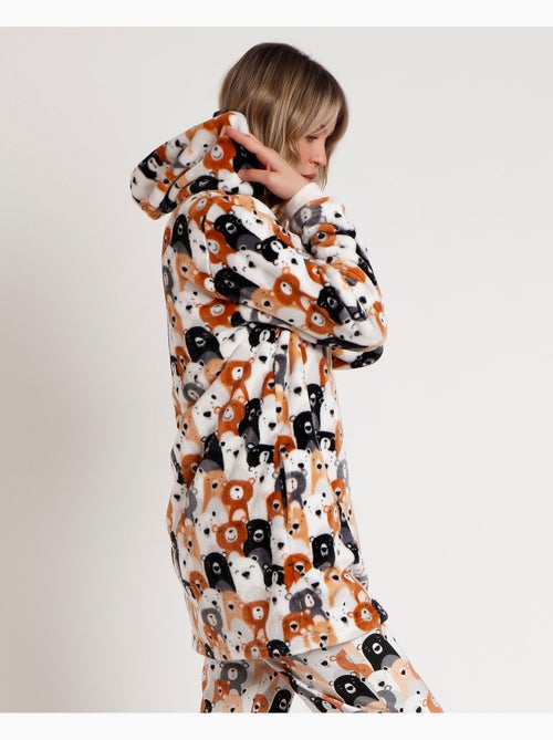 Peignoir chaud à manches longues pour femme ADMAS motif ours - Kiabi Peignoir chaud à manches longues pour femme ADMAS motif ours - Kiabi