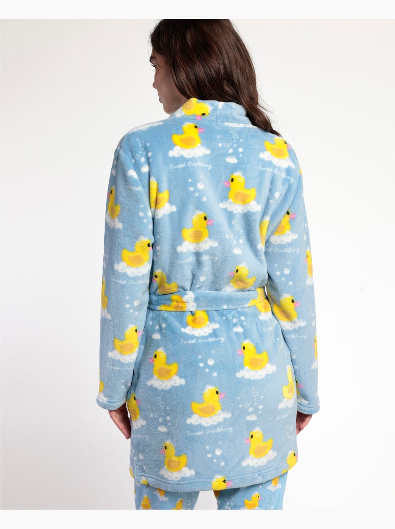 Peignoir chaud à manches longues pour femme ADMAS Sweet Duckling Bleu - Kiabi