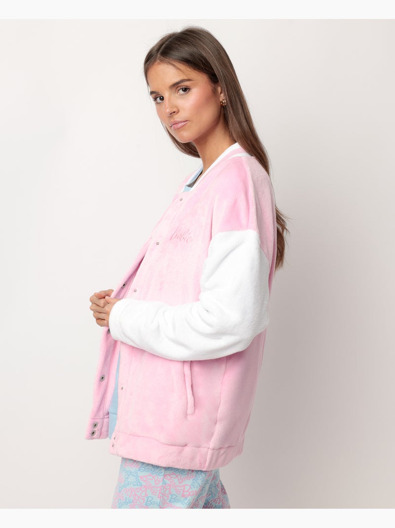 Peignoir chaud à manches longues pour femme BARBIE Dream Barbie Rose - Kiabi