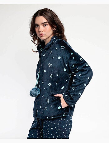 Peignoir chaud à manches longues pour femme, idéal en pyjama, RESTEZ À LA MAISON
