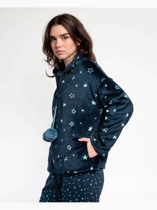 Peignoir chaud à manches longues pour femme, idéal en pyjama, RESTEZ À LA MAISON - Kiabi Peignoir chaud à manches longues pour femme, idéal en pyjama, RESTEZ À LA MAISON - Kiabi