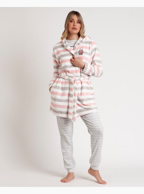 Peignoir chaud à manches longues pour femme PEANUTS Snoopy & Friends - Kiabi