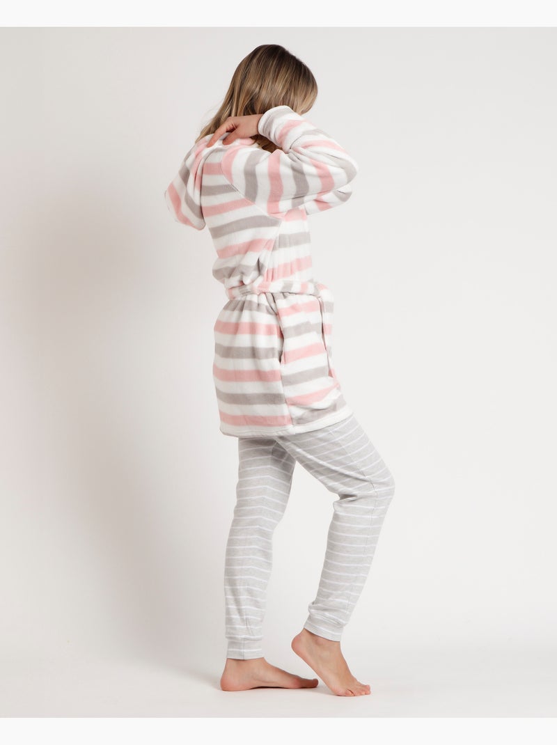 Peignoir chaud à manches longues pour femme PEANUTS Snoopy & Friends Multicolore - Kiabi