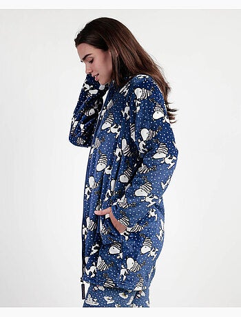 Peignoir chaud à manches longues pour femme PEANUTS Snow Drift