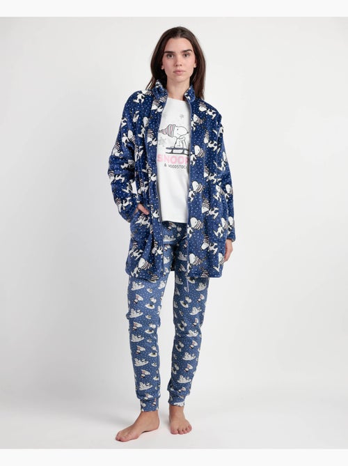 Peignoir chaud à manches longues pour femme PEANUTS Snow Drift - Kiabi Peignoir chaud à manches longues pour femme PEANUTS Snow Drift - Kiabi