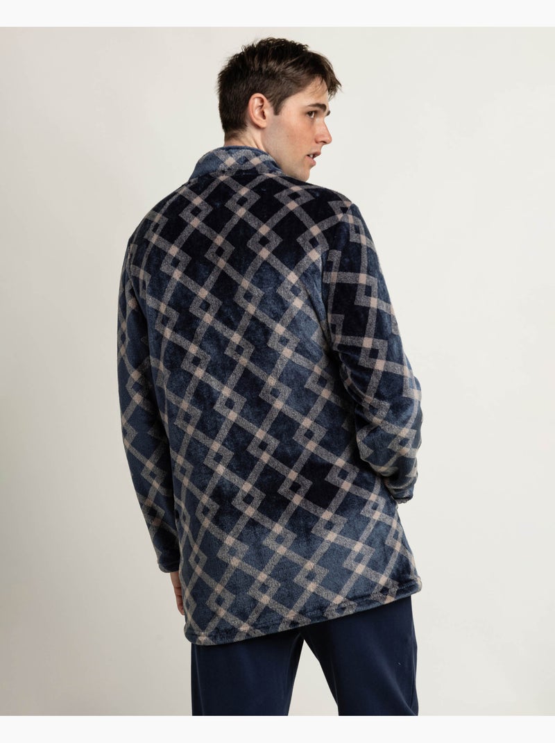 Peignoir chaud à manches longues pour homme ADMAS CLASSIC Frostline Bleu marine - Kiabi