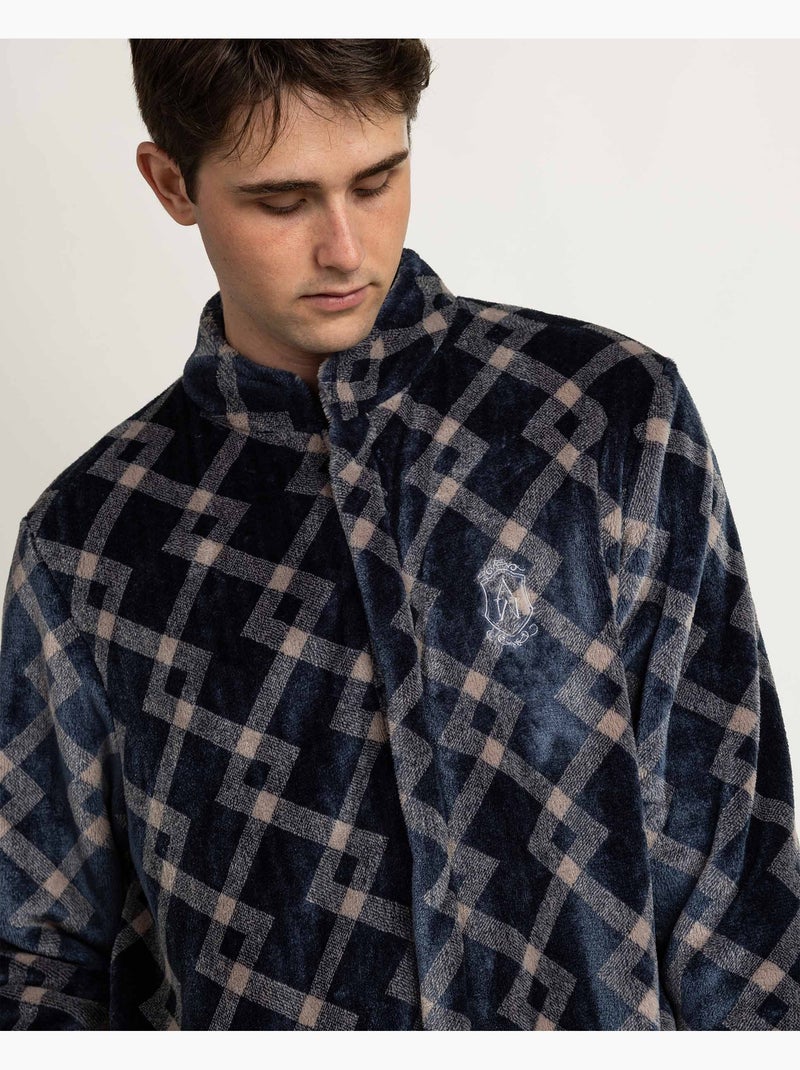 Peignoir chaud à manches longues pour homme ADMAS CLASSIC Frostline Bleu marine - Kiabi