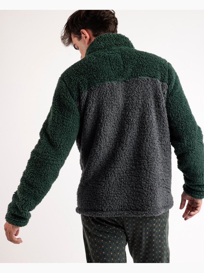 Peignoir chaud à manches longues pour homme LOIS Kaki - Kiabi