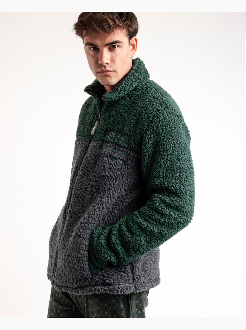 Peignoir chaud à manches longues pour homme LOIS Kaki - Kiabi