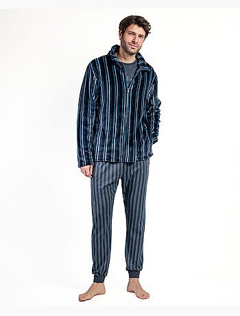 Peignoir chaud à manches longues pour homme STAY AT HOME