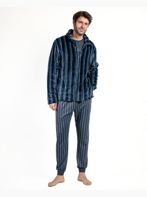 Peignoir chaud à manches longues pour homme STAY AT HOME - Kiabi Peignoir chaud à manches longues pour homme STAY AT HOME - Kiabi