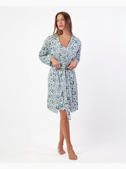 Peignoir classique en cachemire à manches longues pour femme ADMAS CLASSIC - Kiabi Peignoir classique en cachemire à manches longues pour femme ADMAS CLASSIC - Kiabi