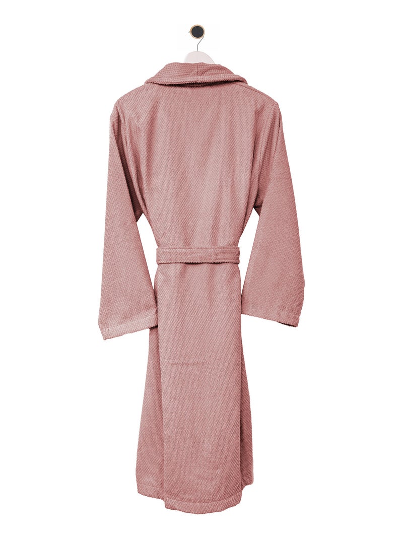 Peignoir col châle adulte DUNE Col châle Rose pâle - Kiabi