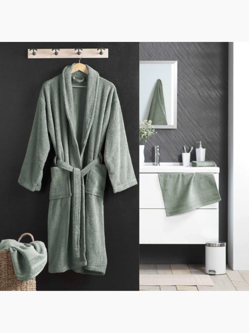 Peignoir col châle en éponge avec ceinture - Kiabi