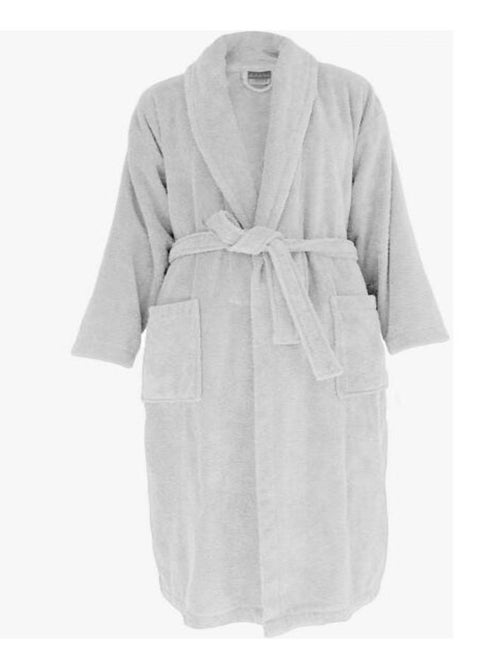 Peignoir col châle Eponge coton 380 gr/m² "Naïa" Vent du sud - Blanc - - Kiabi