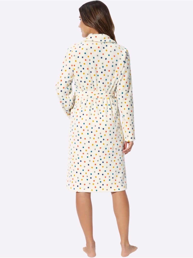 Peignoir Col Châle Mode - Taille Standard - Moda Vilona Ecru - Kiabi