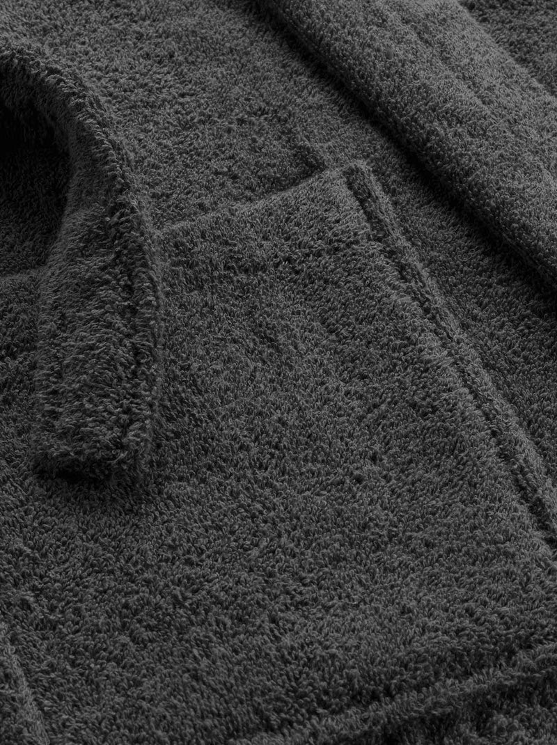 Peignoir Col Chale Tendresse anthracite gris anthracite - Kiabi