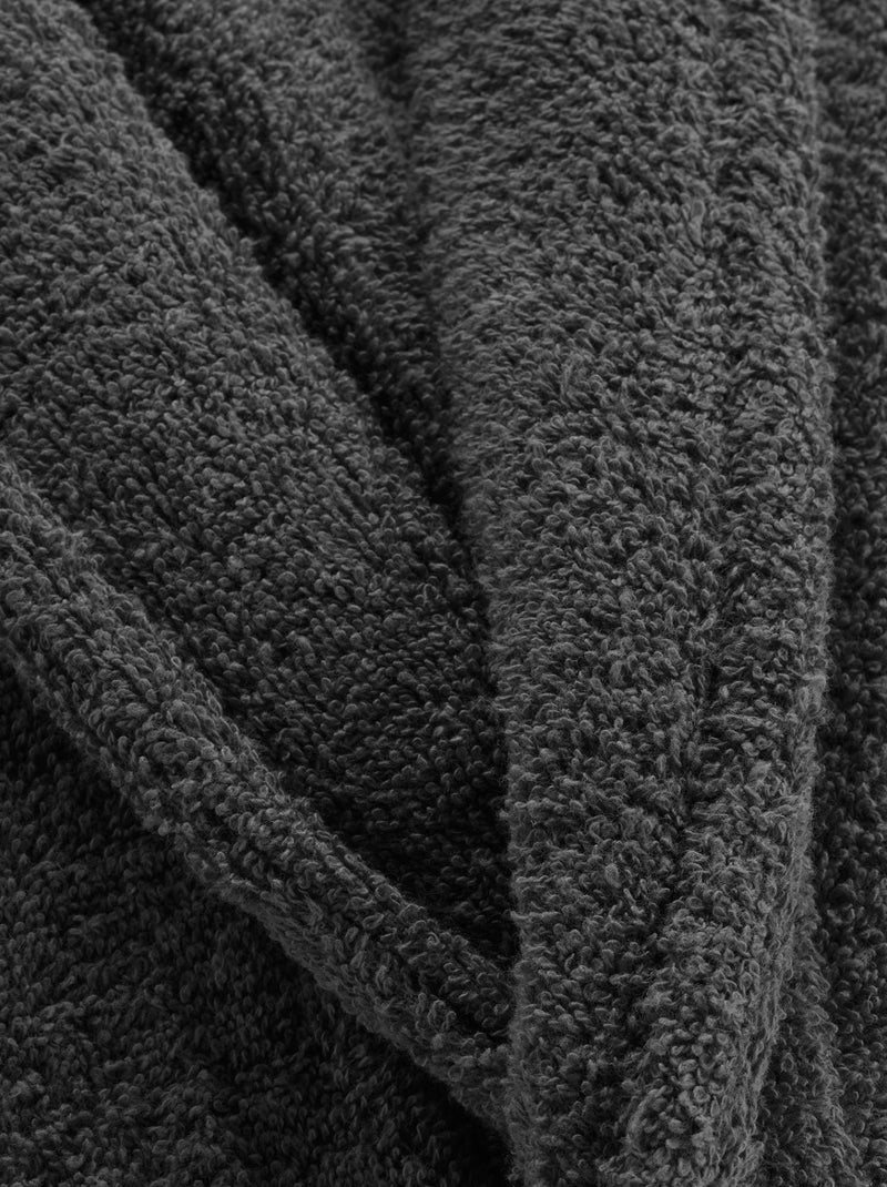Peignoir Col Chale Tendresse anthracite gris anthracite - Kiabi