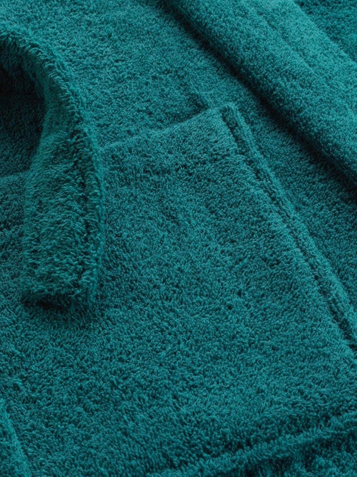 Peignoir Col Chale Tendresse emeraude - Kiabi